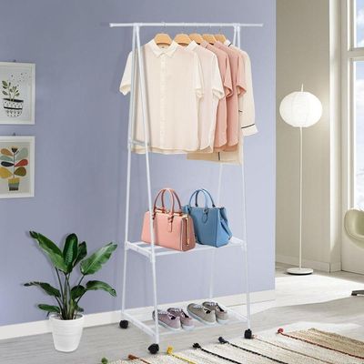 Arara Organizadora De Roupas E Sapatos Com Rodas Closet