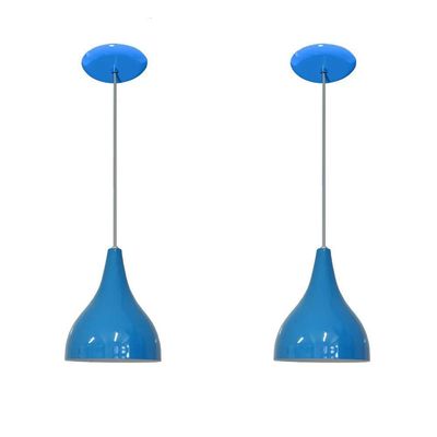 Luminárias Pendentes Balcão 2 Un Azul