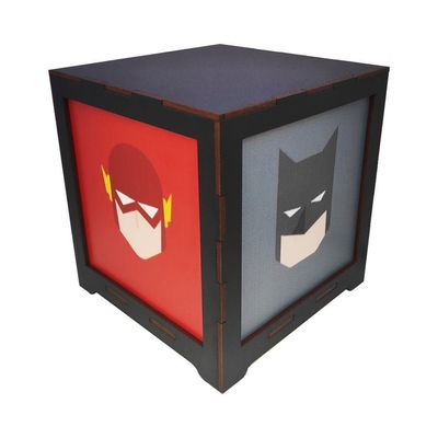 Luminária Box Liga Da Justiça Em Mdf