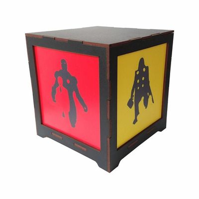 Luminária Box Vingadores Modelo 02 Em Mdf