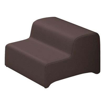 Maca Salão De Beleza E Puff 190X60Cm Suede Marrom
