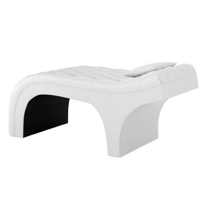 Maca Salão De Beleza E Puff 190X60Cm Sintético Branco