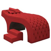 Maca Salão De Beleza E Puff 190X80Cm Sintético Vermelho
