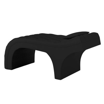Maca Salão De Beleza E Puff 190X80Cm Sintético Preto
