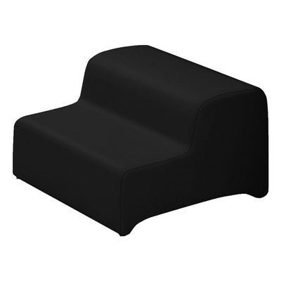Maca Salão De Beleza E Puff 190X80Cm Sintético Preto