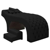 Maca Salão De Beleza E Puff 190X80Cm Sintético Preto
