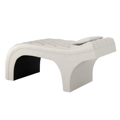 Maca Salão De Beleza E Puff 190X80Cm Sintético Bege