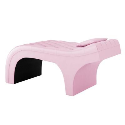 Maca Salão De Beleza E Puff 190X60Cm Suede Rosa