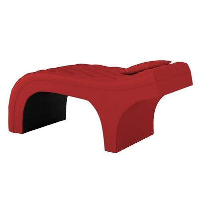 Maca Salão De Beleza E Puff 190X60Cm Sintético Vermelho