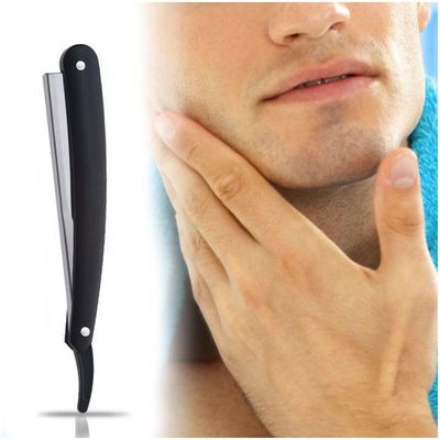 Kit Barbeador Profissional Navalha Pincel Barba + Lâminas