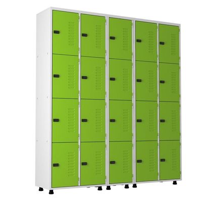 Armário Roupeiro Aço 20 Portas Academia Guarda Volume Trinco verde