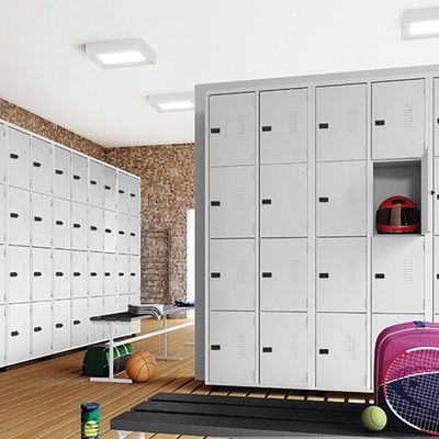 Armário Roupeiro Aço 4 Portas Guarda Volume Ea701 Cinza
