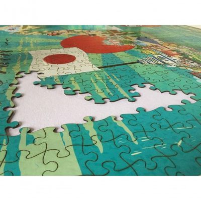 Quebra Cabeça Mapa Ilustrativo Japão 676 Pçs 78 X 78cm
