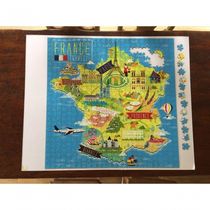 Quebra Cabeça Mapa Ilustrativo Da França 676 Pçs - 78 X 78cm