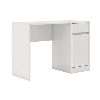 Escrivaninha P/ Escritório Office Morada C/ 1 Porta E 1 Gaveta Branco - Demóbile