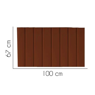 Painel Estofada Carla 100cm Solteiro Para Cama Box Quarto Suede Terracota Telha - Gat Magazine