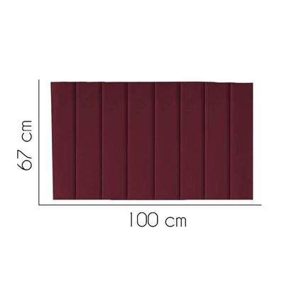 Painel Estofada Carla 100cm Solteiro Para Cama Box Quarto Suede Bordô - Gat Magazine