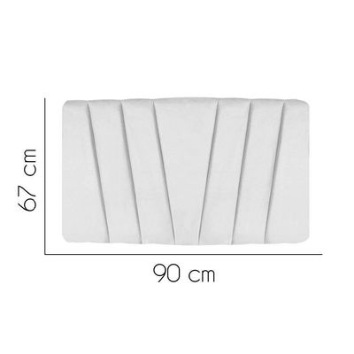 Painel Estofada Bélgica 90cm Solteiro Para Cama Box Quarto Corino Branco - Gat Magazine