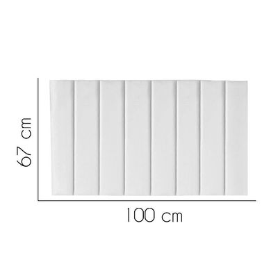 Painel Estofada Carla 100cm Solteiro Para Cama Box Quarto Suede Branco - Gat Magazine