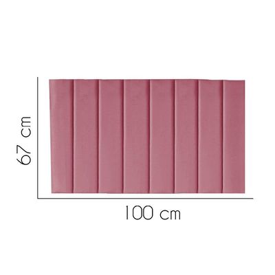 Painel Estofada Carla 100cm Solteiro Para Cama Box Quarto Suede Rosa Bebê - Gat Magazine