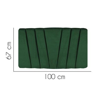 Painel Estofada Bélgica 100cm Solteiro Para Cama Box Quarto Suede Verde - Gat Magazine