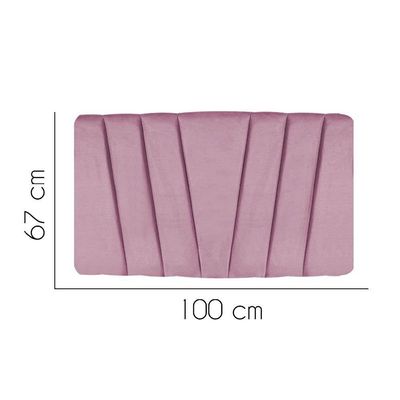 Painel Estofada Bélgica 100cm Solteiro Para Cama Box Quarto Suede Rosa Bebê - Gat Magazine
