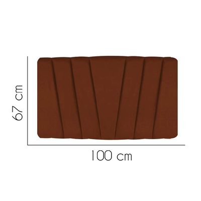 Painel Estofada Bélgica 100cm Solteiro Para Cama Box Quarto Suede Terracota Telha - Gat Magazine