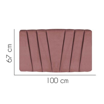 Painel Estofada Bélgica 100cm Solteiro Para Cama Box Quarto Suede Rose Gold - Gat Magazine
