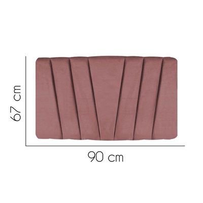 Painel Estofada Bélgica 90cm Solteiro Para Cama Box Quarto Suede Rose Gold - Gat Magazine