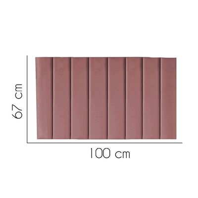 Painel Estofada Carla 100cm Solteiro Para Cama Box Quarto Suede Rose Gold - Gat Magazine