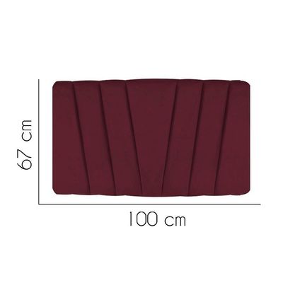 Painel Estofada Bélgica 100cm Solteiro Para Cama Box Quarto Suede Bordô - Gat Magazine