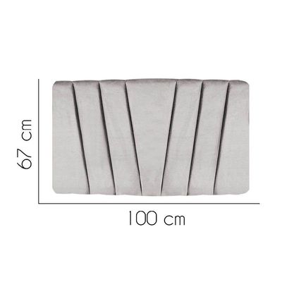 Painel Estofada Bélgica 100cm Solteiro Para Cama Box Quarto Suede Cinza Claro - Gat Magazine
