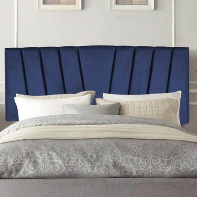 Painel Estofada Bélgica 140cm Casal Para Cama Box Quarto Suede Azul Marinho - Gat Magazine