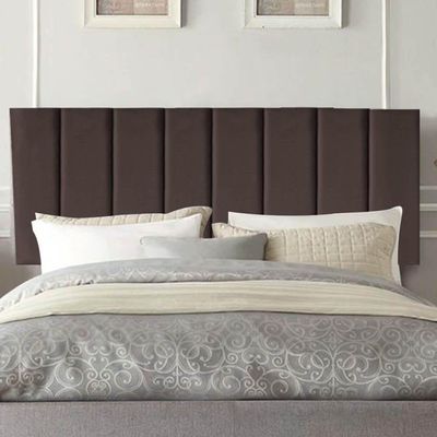 Painel Estofada Carla 140cm Casal Para Cama Box Quarto Corino Marrom - Gat Magazine