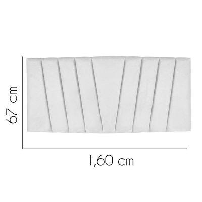 Painel Estofada Bélgica 160cm Queen Size Para Cama Box Quarto Corino Branco - Gat Magazine