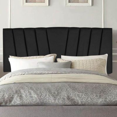 Painel Estofada Bélgica 140cm Casal Para Cama Box Quarto Corino Preto - Gat Magazine