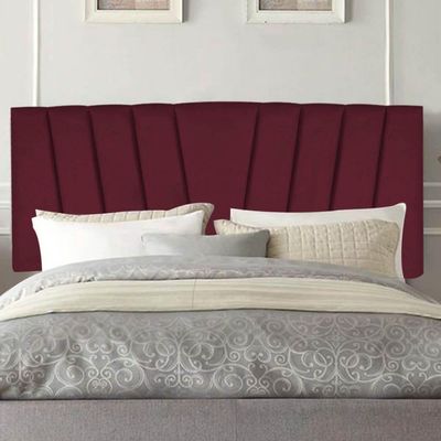 Painel Estofada Bélgica 140cm Casal Para Cama Box Quarto Suede Bordô - Gat Magazine