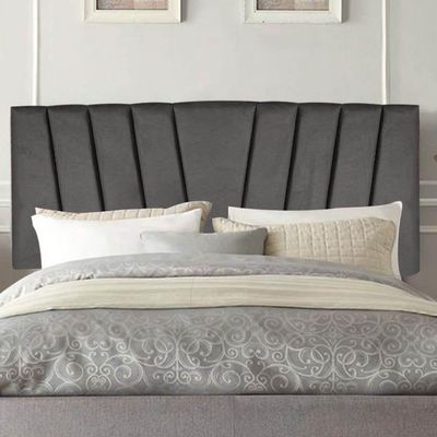 Painel Estofada Bélgica 100cm Solteiro Para Cama Box Quarto Suede Cinza Escuro Grafite Gat Magazine