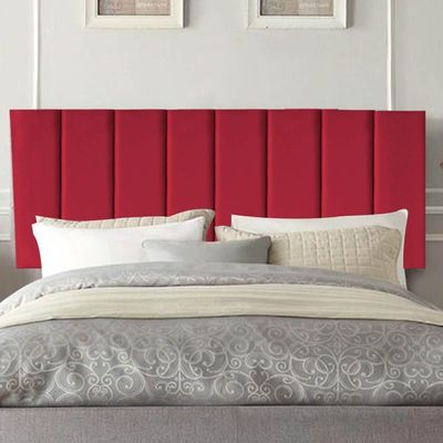 Painel Estofada Carla 160cm Queen Size Para Cama Box Quarto Corino Vermelho - Gat Magazine
