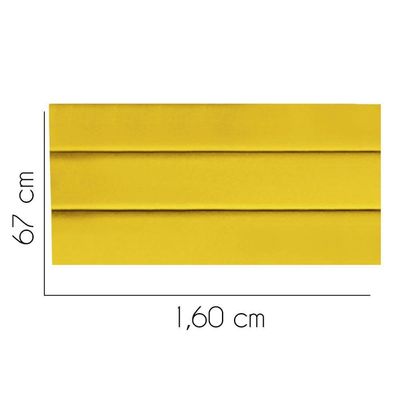 Painel Estofada Argentina 160cm Queen Size Para Cama Box Quarto Suede Amarelo - Gat Magazine