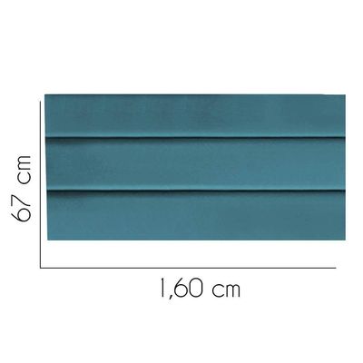 Painel Estofada Argentina 160cm Queen Size Para Cama Box Quarto Suede Azul Turquesa - Gat Magazine