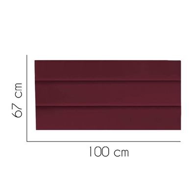 Painel Estofada Argentina 100cm Solteiro Para Cama Box Quarto Suede Bordô - Gat Magazine