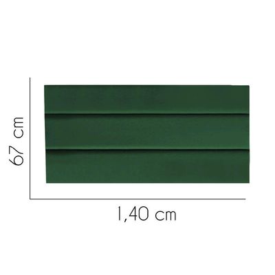 Painel Estofada Argentina 140cm Casal Para Cama Box Quarto Suede Verde - Gat Magazine