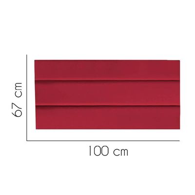 Painel Estofada Argentina 100cm Solteiro Para Cama Box Quarto Suede Vermelho - Gat Magazine