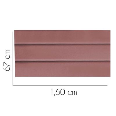 Painel Estofada Argentina 160cm Queen Size Para Cama Box Quarto Suede Rose Gold - Gat Magazine