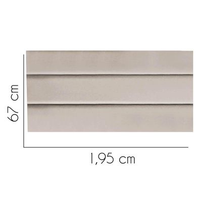 Painel Estofada Argentina 195cm King Size Para Cama Box Quarto Suede Bege - Gat Magazine