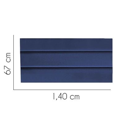 Painel Estofada Argentina 140cm Casal Para Cama Box Quarto Suede Azul Marinho - Gat Magazine