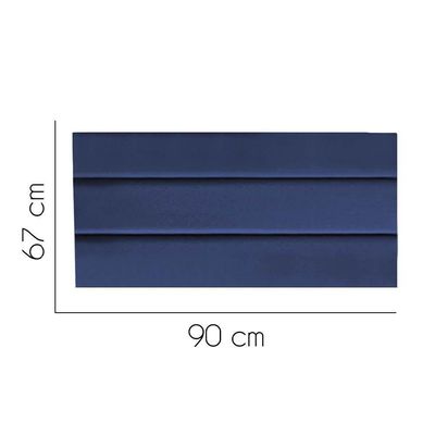Painel Estofada Argentina 90cm Solteiro Para Cama Box Quarto Suede Azul Marinho - Gat Magazine