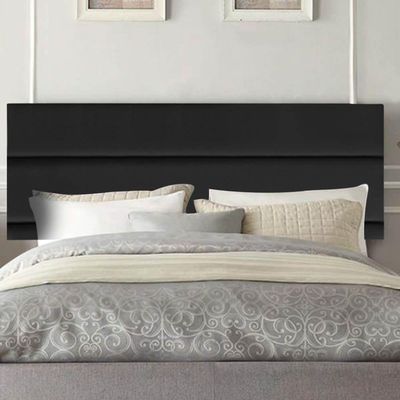 Painel Estofada Argentina 90cm Solteiro Para Cama Box Quarto Suede Preto - Gat Magazine