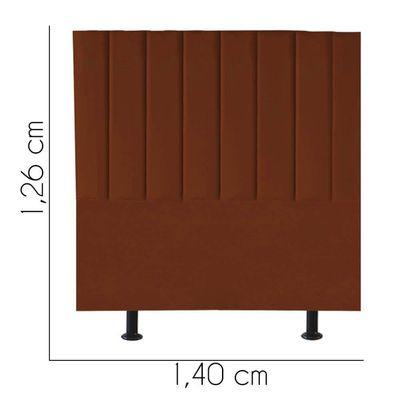 Painel Estofada Carla 90cm Solteiro Para Cama Box Quarto Suede Terracota Telha - Gat Magazine